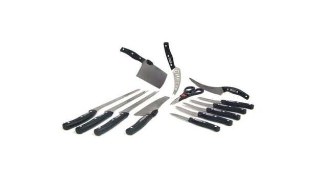 Set de 13 Cutite pentru bucatarie Miracle Blade, otel inoxidabil, manere nituite